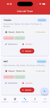 Intervall Timer Screenshot